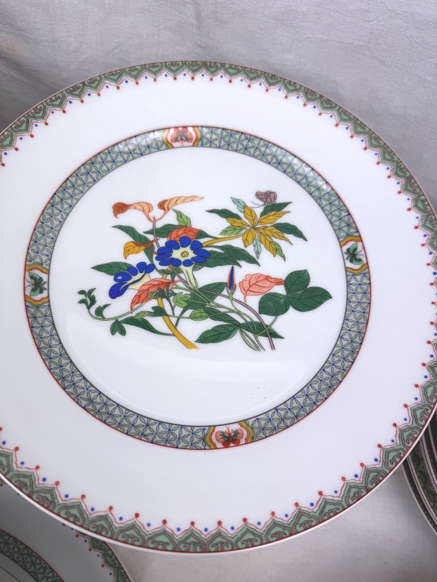 Important service de table Volubilis bleus Vieux Chine Les Maîtres Porcelainiers limougeauds-photo-2