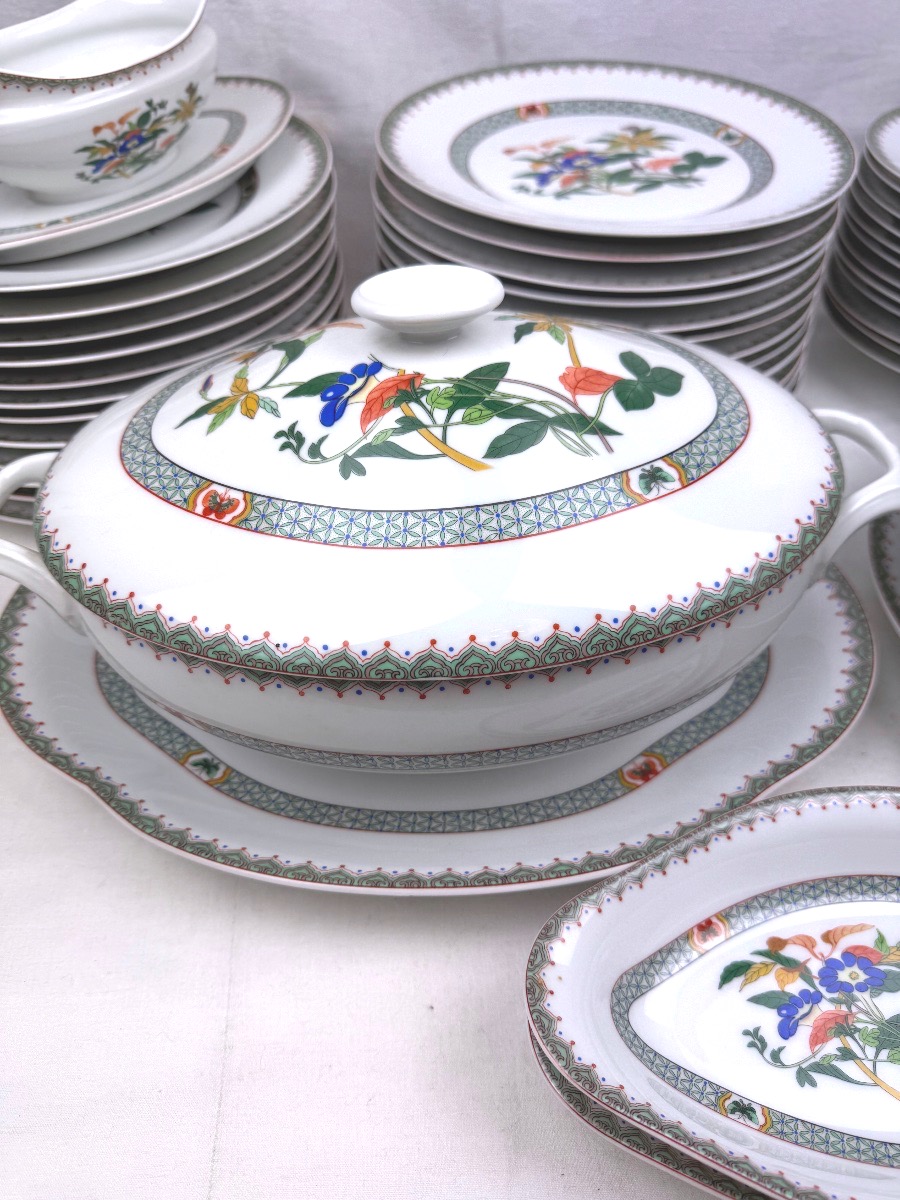 Important service de table Volubilis bleus Vieux Chine Les Maîtres Porcelainiers limougeauds-photo-3