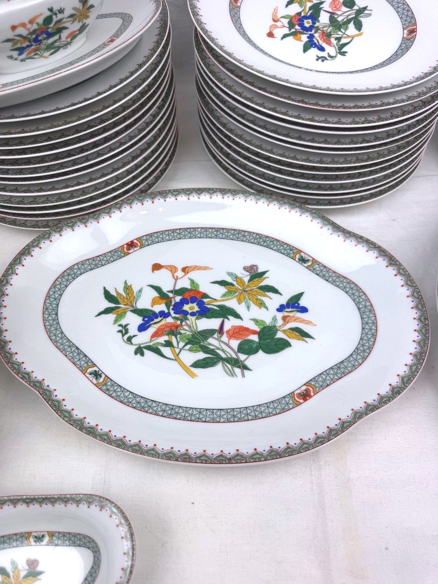 Important service de table Volubilis bleus Vieux Chine Les Maîtres Porcelainiers limougeauds-photo-2
