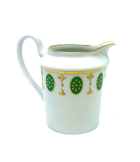Paris Porcelain, Set Of 6 Teacups And A Milk Pitcher, “médaillon Louis XVI” Model-photo-1