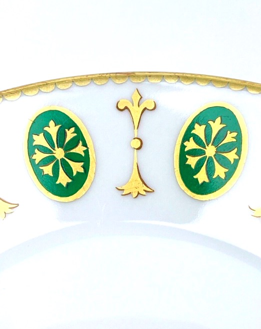 Paris Porcelain, Set Of 6 Teacups And A Milk Pitcher, “médaillon Louis XVI” Model-photo-2