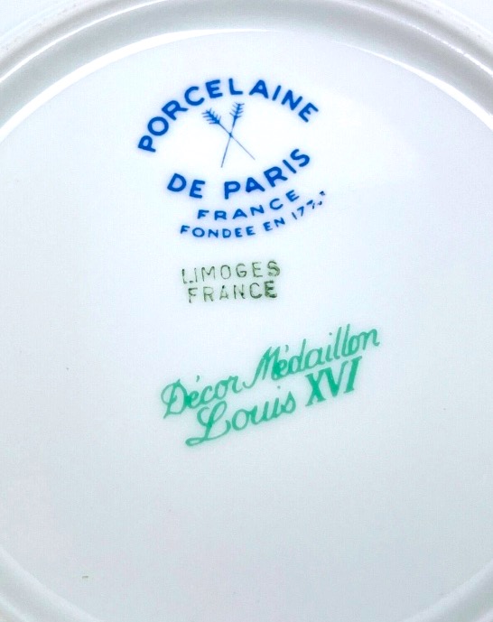 Paris Porcelain, Set Of 6 Teacups And A Milk Pitcher, “médaillon Louis XVI” Model-photo-3