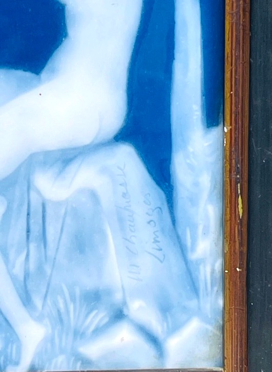 Marcel Chaufriasse, plaque en porcelaine de Limoges encadrée-photo-4