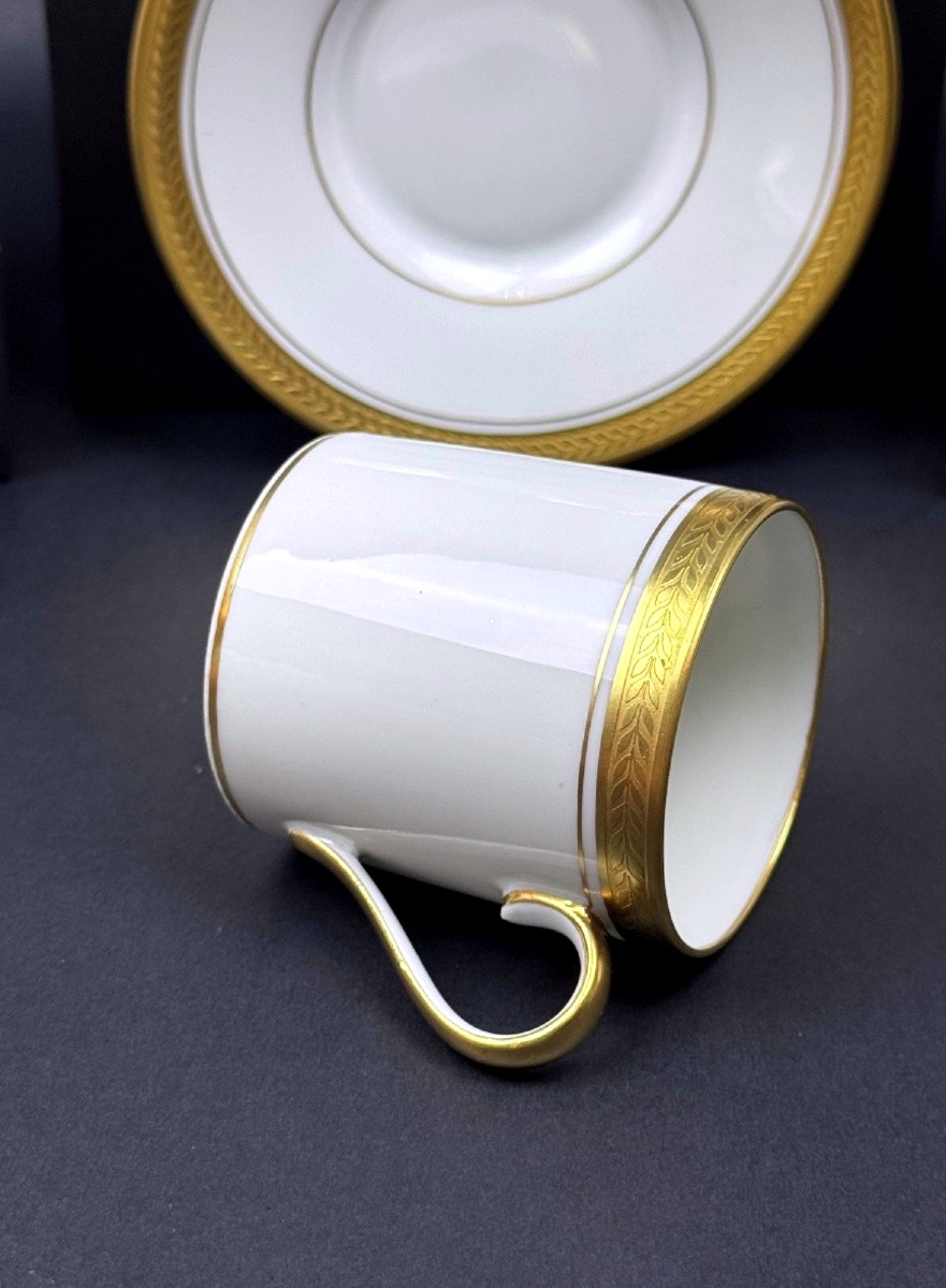 Former Royal Factory Of Limoges, Set Of 6 Coffee Cups-photo-2