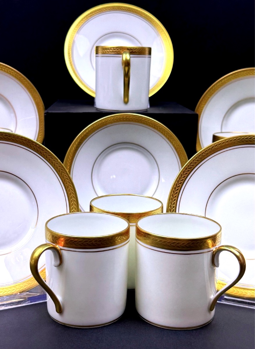 Former Royal Factory Of Limoges, Set Of 6 Coffee Cups