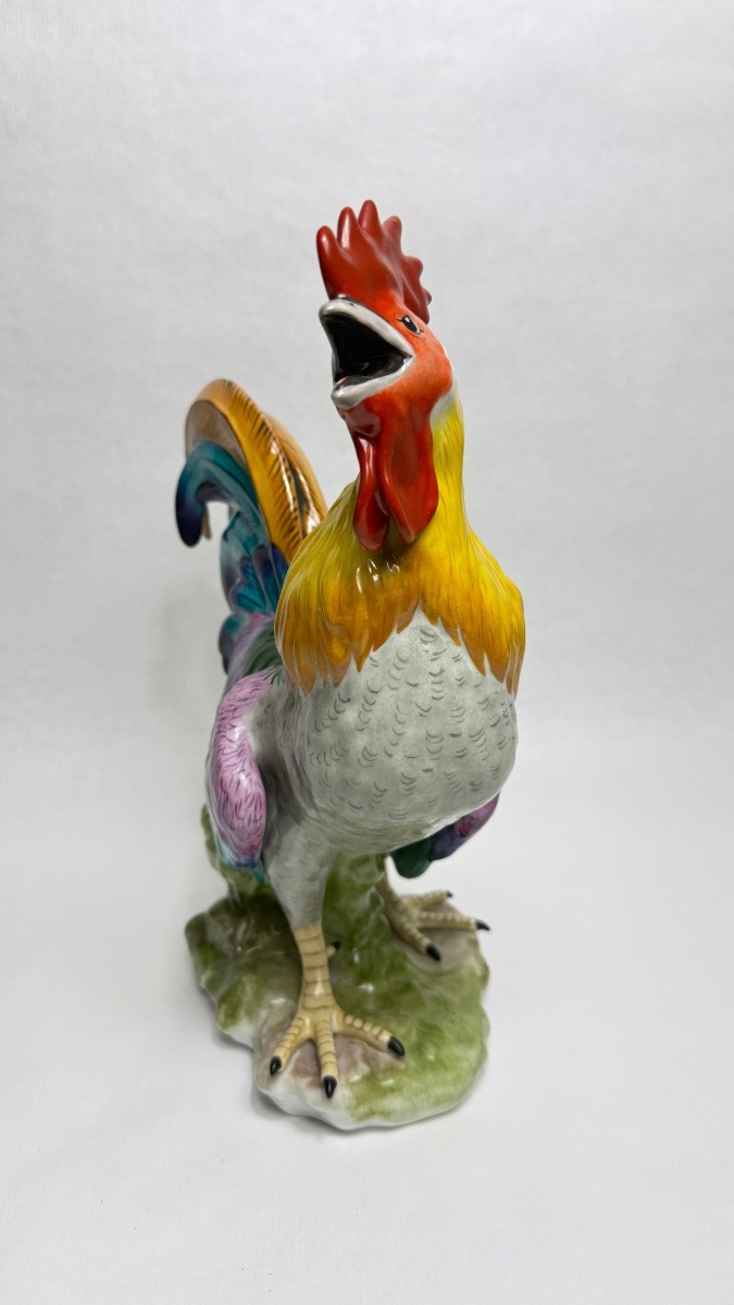 Limoges, grand coq en porcelaine d'art-photo-2