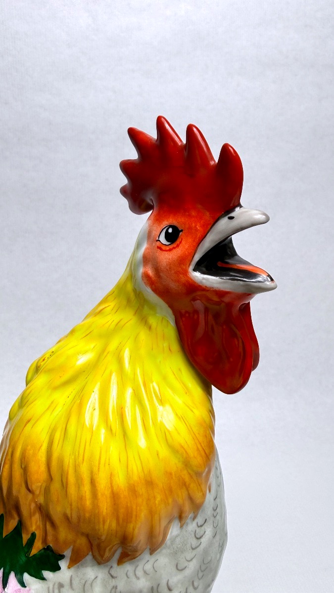 Limoges, grand coq en porcelaine d'art-photo-1