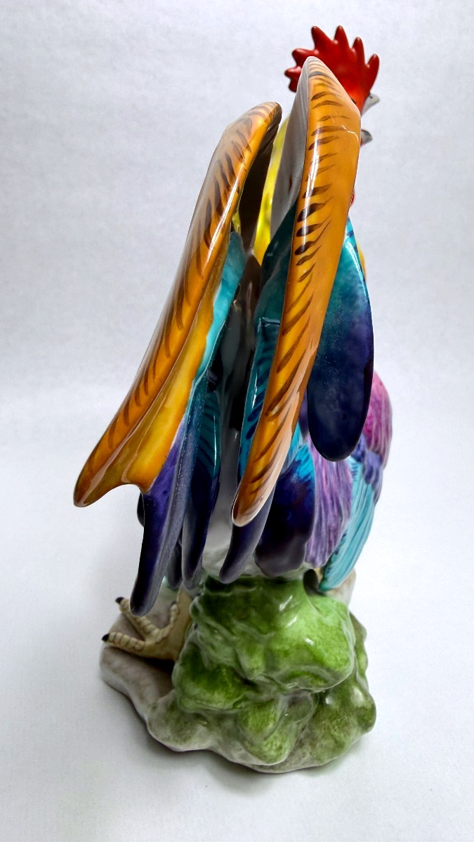 Limoges, grand coq en porcelaine d'art-photo-6