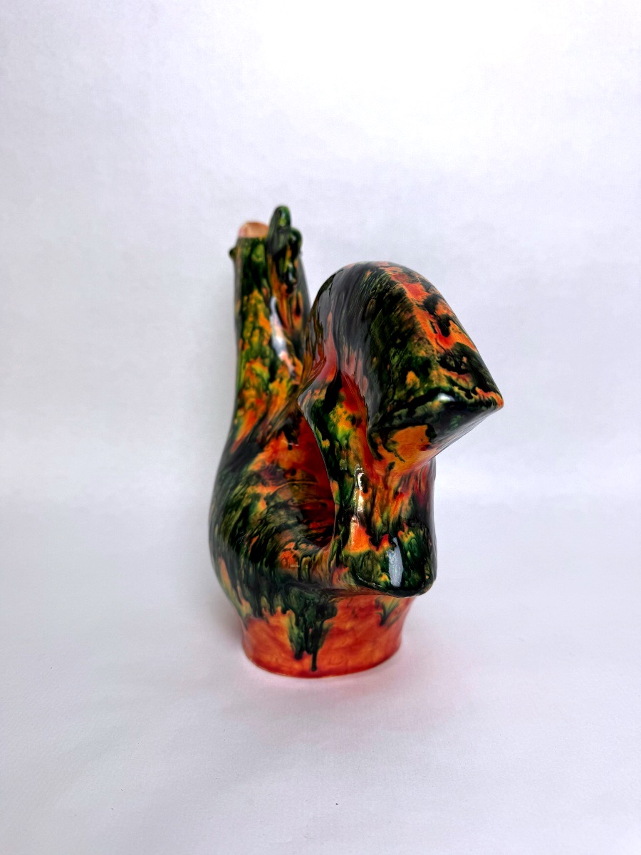 Agnès Bonnet, Escalas Ceramics, Zoomorphic Pitcher, Rooster, Circa 1960-photo-4