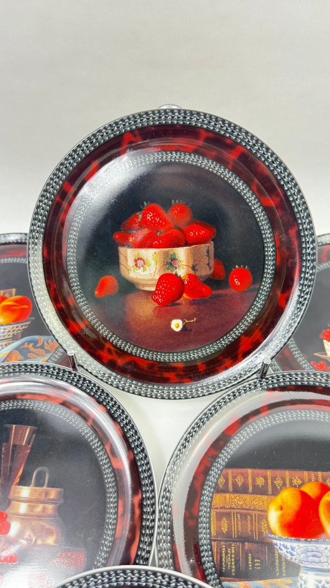 Bernardaud Limoges “red Berries” Set By Jean-claude Chauray, 7 Pieces-photo-3