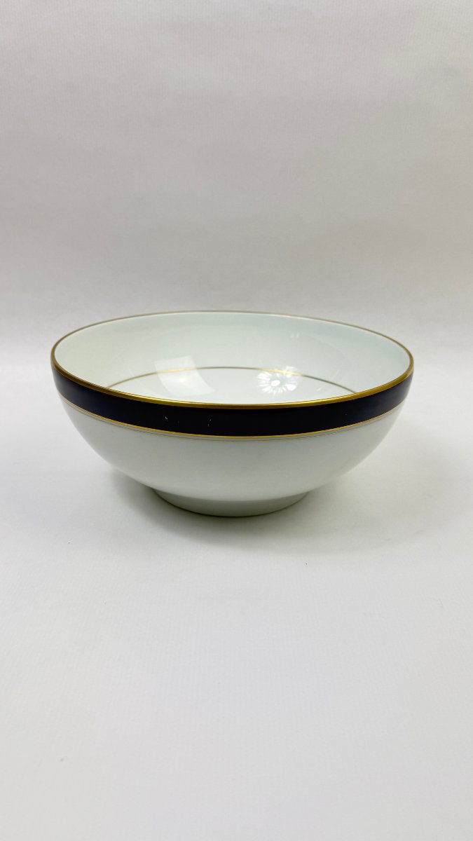 Chastagner Limoges – 45-piece Tableware Set In Oven Blue And Gold-photo-6