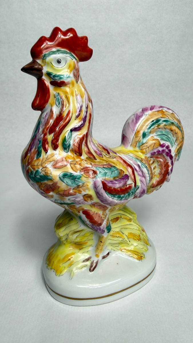 Limoges Porcelain Rooster, Pastaud-photo-3