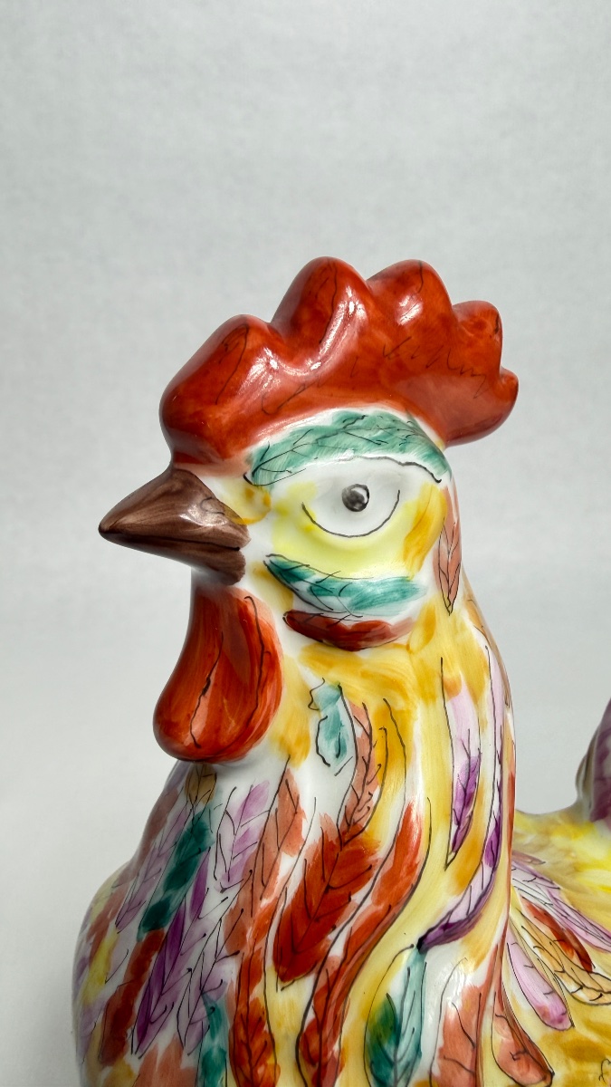 Limoges Porcelain Rooster, Pastaud-photo-1