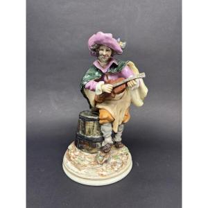 Musicien en porcelaine Capodimonte