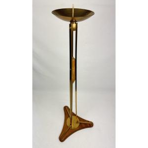 Liturgical Candle Holder In Post-vatican II Modernist Style By Jean Lambert-rucki