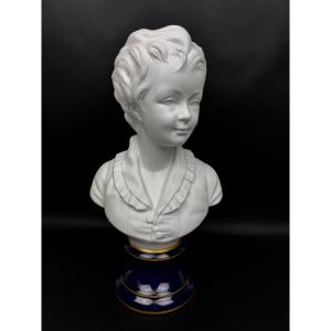 Tharaud Limoges, buste d'Alexandre Brongniart d'après Houdon