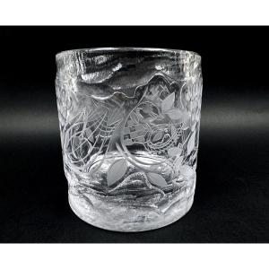 Crystal Vase By Bjorn Wiinblad For Rcr, Limited Edition Numbered 63/100