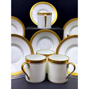 Suite de 6 tasses à café Ancienne Fabrique Royale de Limoges