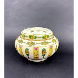 Charles Martin Limoges, Porcelain Flower Frog 