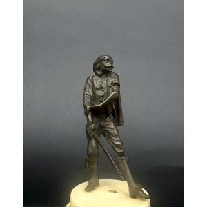 Commedia dell'arte, statuette en bronze, le Capitan.....ou autre