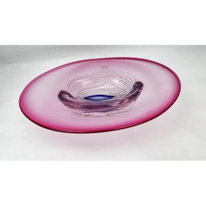 Art Glass Bowl Signed Adam Jabłoński – Polish Glass Studio