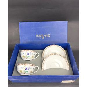 Haviland, coffret de 2 tasses à thé modèle Impératrice Eugénie                         2367,007