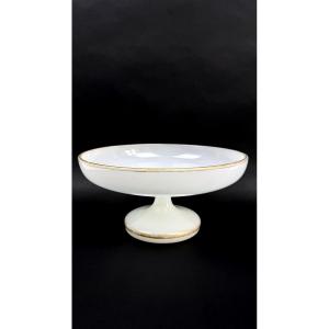 Compotier en opaline laiteuse