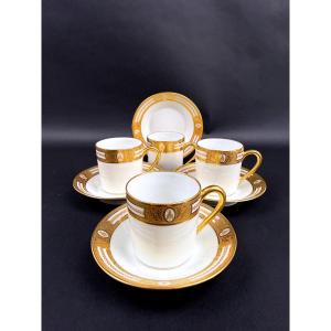 Haviland Limoges Suite Of 4 Coffee Cups Model Les Abeilles