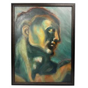 Oil On Board, Stylized Study Of The Adam In The Sistine Chapel