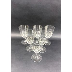 Suite Of 6 19th Century Crystal Water Glasses