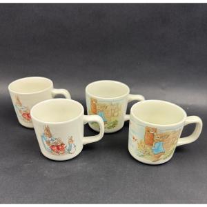 Wedgwood, Peter Rabbit, suite de 4 tasses