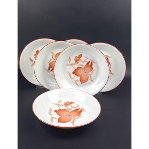 Haviland, modèle Sou-Tcheou suite de 6 assiettes à soupe