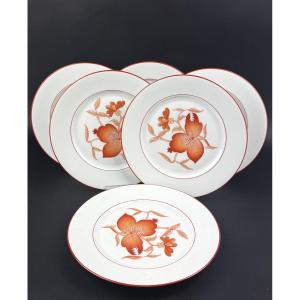 Haviland, modèle Sou-Tcheou suite de 6 assiettes à dessert