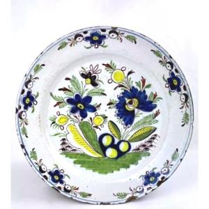 Grand plat en faïence de Delft 18ème