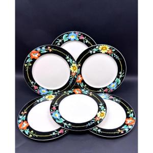 Villeroy & Boch, Suite de 6 assiettes à dîner modèle Xenia