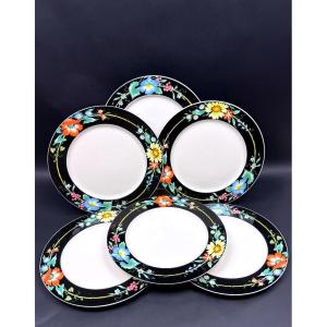 Villeroy & Boch, Suite de 6 assiettes à dîner modèle Xenia