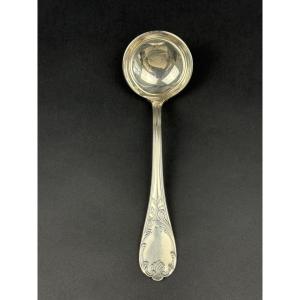 Christofle, Rare Silver-plated Mustard Spoon, Marly Model