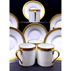 Former Royal Factory Of Limoges, Set Of 6 Coffee Cups