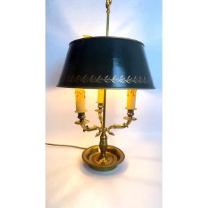 Lampe bouillotte en bronze style Empire, à variateur d'intensité