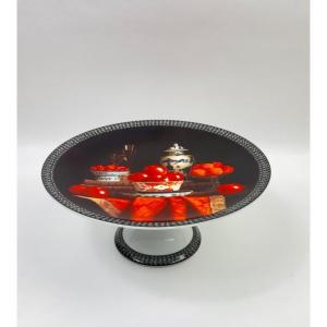 Jean-claude Chauray For Bernardaud, "fruits Aux Coupes" Porcelain Fruit Bowl