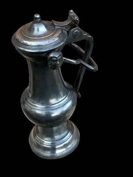 Cimarre In Pewter, Bar-sur-aube Eighteenth Century-photo-4