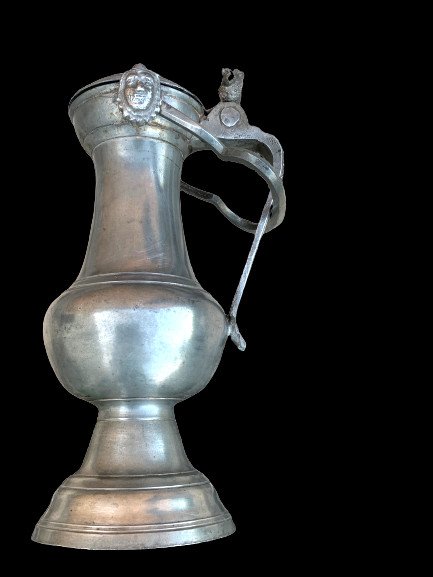 Cimarre In Pewter, Bar-sur-aube Eighteenth Century-photo-4