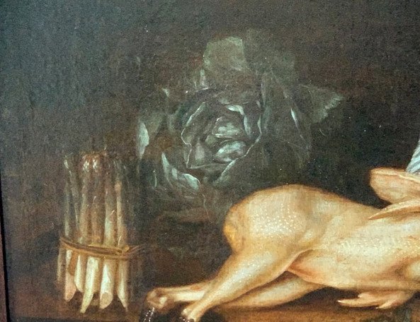 Large Still Life With Rooster, 18th Century-photo-4