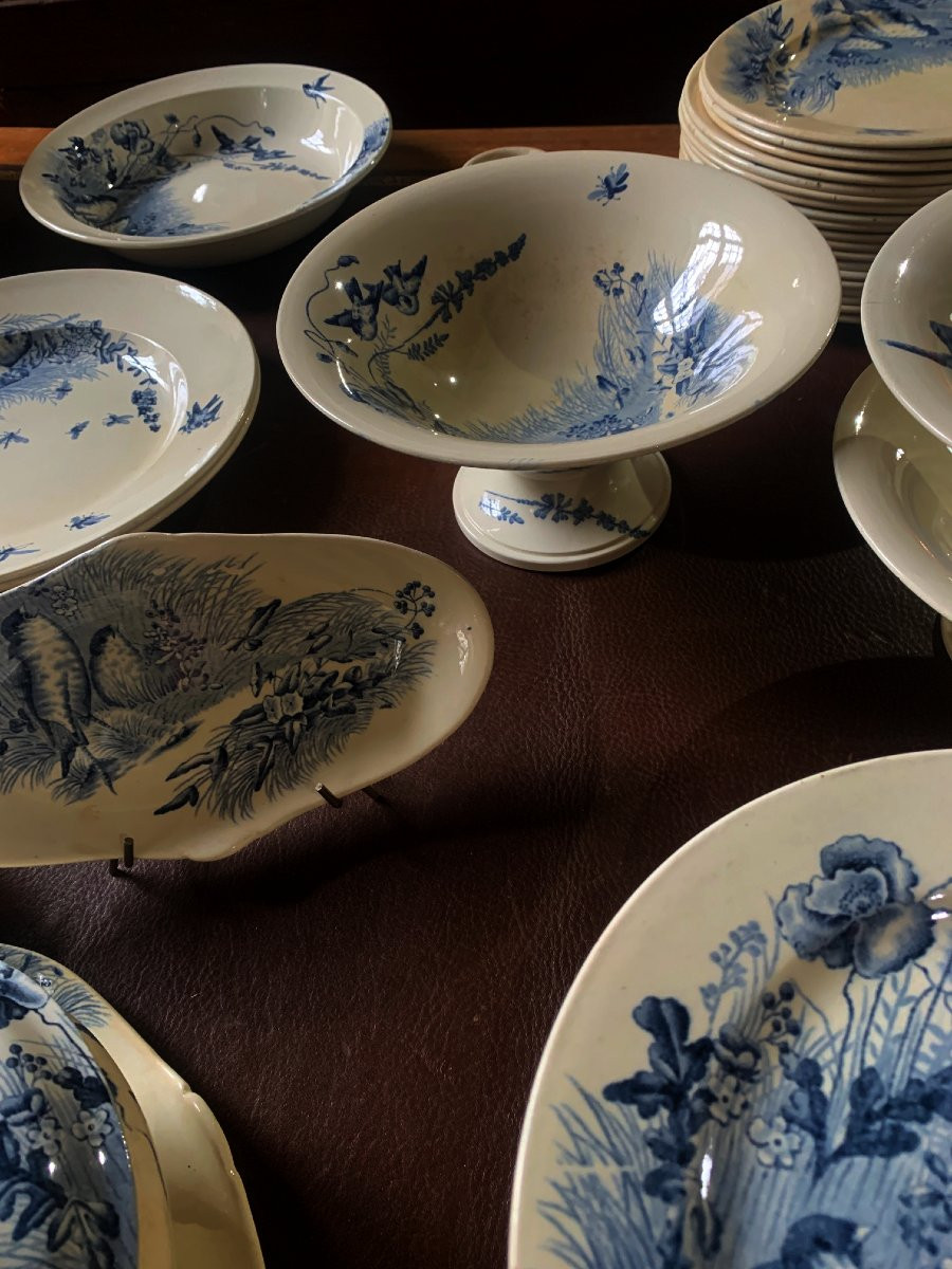 103 Pieces Blue Bird Service, Jules Vieillard Bordeaux-photo-3