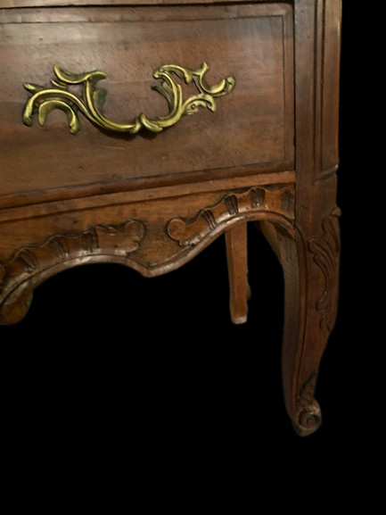 Petite Commode En Noyer De Style Louis XV ,  Fin XIX° -photo-4