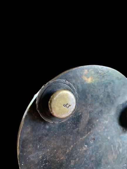 Paire de bougeoirs XIX° en bronze,  les trois Grâces-photo-6