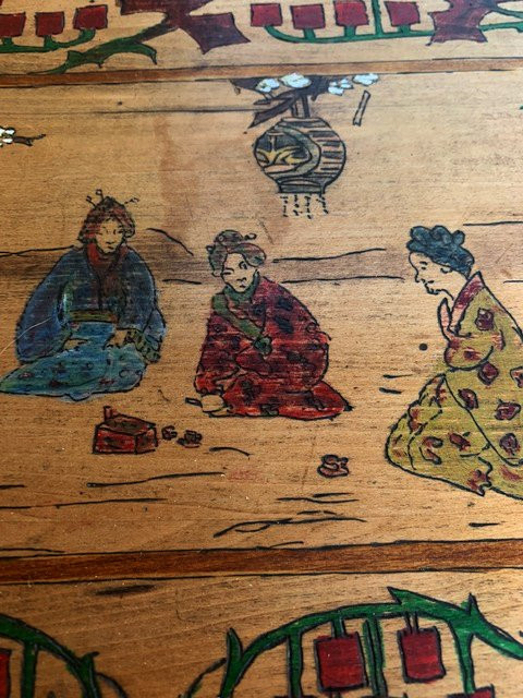 Table à thé Art Nouveau décors japonisants,  école de Nancy-photo-4