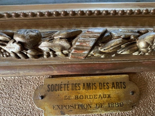 Huile sur panneau par Gustave Edouard Le Sénéchal de Kerdreoret 1889-photo-2