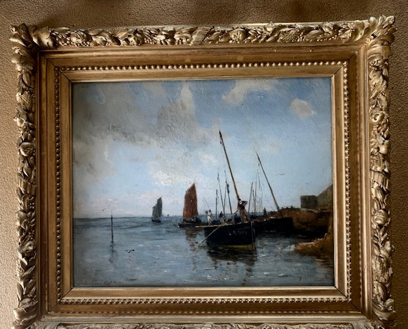 Huile sur panneau par Gustave Edouard Le Sénéchal de Kerdreoret 1889