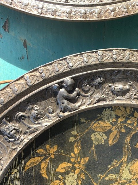 Pair Of Japanese-style Metal Platters From The Napoleon III Era-photo-2